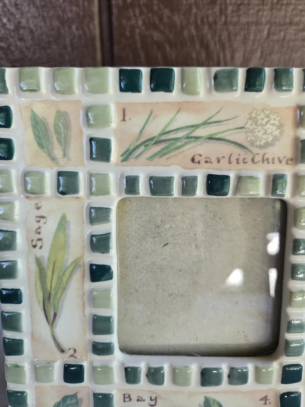 Herb Tile Mosaic Picture Frame